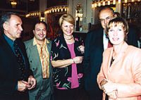 Zleva: JUDr. Jan Filip, Michal David, JUDr. Hoffman s chotí a Eva Filipová.